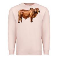 Pale Pink brahman bull Premium Sweatshirt - RanaPortraitStore