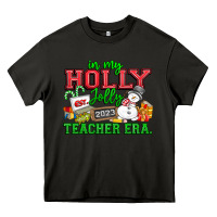 Asphalt In My Holly Jolly Teacher Era Heavy Core Tee - CowhideDigitalArt