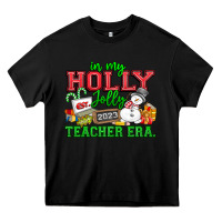 Black In My Holly Jolly Teacher Era Heavy Core Tee - CowhideDigitalArt