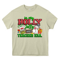 Mossy In My Holly Jolly Teacher Era Heavy Core Tee - CowhideDigitalArt