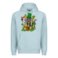 Blue Mist little cows and st patricks party Premium Hoodie - AdoDesignShop