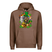 Chestnut little cows and st patricks party Premium Hoodie - AdoDesignShop