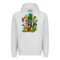 Dove Grey little cows and st patricks party Premium Hoodie - AdoDesignShop