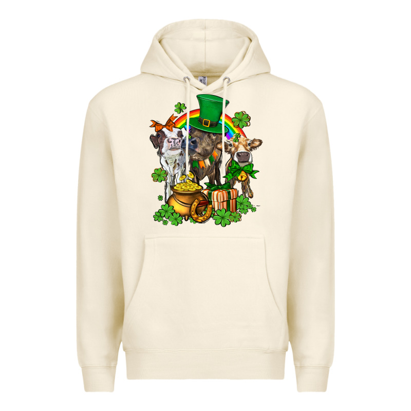 Little Cows And St Patricks Party Premium Hoodie by AdoDesignShop | Teevron