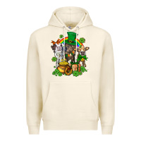Tofu little cows and st patricks party Premium Hoodie - AdoDesignShop