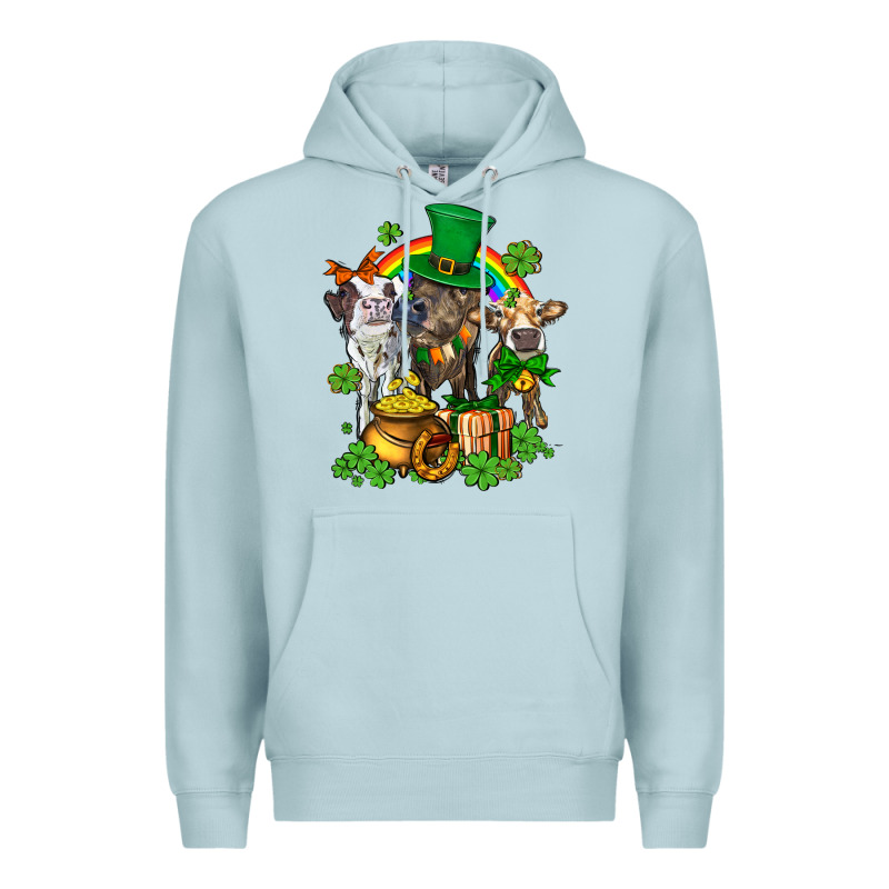 Little Cows And St Patricks Party Premium Hoodie by AdoDesignShop | Teevron