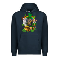 Navy little cows and st patricks party Premium Hoodie - AdoDesignShop