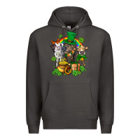 Smoke little cows and st patricks party Premium Hoodie - AdoDesignShop