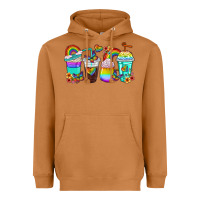 Meerkat rainbow coffee cups Heavyweight Hoodie - texasbilliewilder