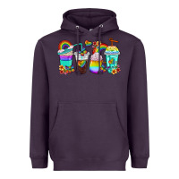 Plum rainbow coffee cups Heavyweight Hoodie - texasbilliewilder