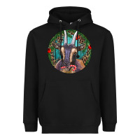 Black Dark Goat Christmas Heavyweight Hoodie - RanaPortraitStore