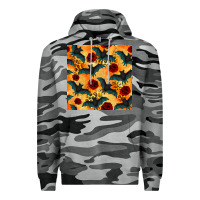 Slate Camo halloween bat and roses seamless pattern Premium Hoodie - BundleAndBundleShop