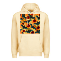 Pina Colada halloween bat and roses seamless pattern Premium Hoodie - BundleAndBundleShop
