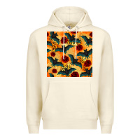 Sandshell halloween bat and roses seamless pattern Premium Hoodie - BundleAndBundleShop