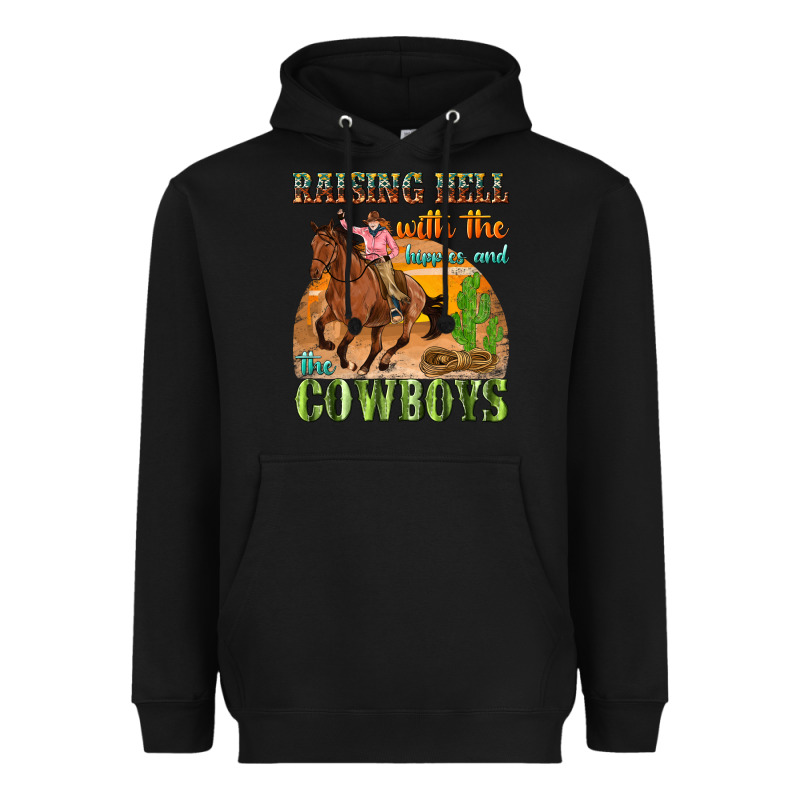 Raising Hell With The Hippies And The Cowboys Heavyweight Hoodie by texasbilliewilder | Teevron