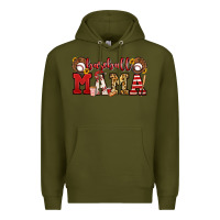Army Green baseball mama Premium Hoodie - Jasminsmagicworld