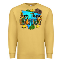 Antique Gold hey there cowboy Premium Sweatshirt - Zillion Design Studio