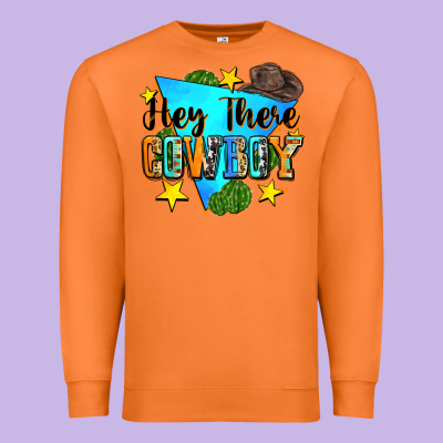 Hey There Cowboy Premium Sweatshirt Designed By Zillion Design Studio