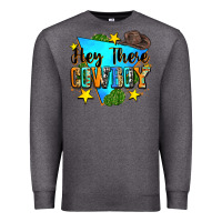 Charcoal Heather hey there cowboy Premium Sweatshirt - Zillion Design Studio