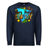 Navy hey there cowboy Premium Sweatshirt - Zillion Design Studio