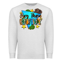 Oatmeal Heather hey there cowboy Premium Sweatshirt - Zillion Design Studio