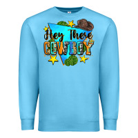 Ocean Blue hey there cowboy Premium Sweatshirt - Zillion Design Studio