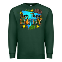 Sports Green hey there cowboy Premium Sweatshirt - Zillion Design Studio