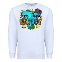White hey there cowboy Premium Sweatshirt - Zillion Design Studio