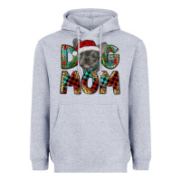 Heather Grey Christmas French Bulldog Mom Heavyweight Hoodie - RanaPortraitStore