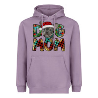 Lavender Christmas French Bulldog Mom Heavyweight Hoodie - RanaPortraitStore