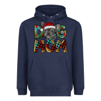 Navy Christmas French Bulldog Mom Heavyweight Hoodie - RanaPortraitStore