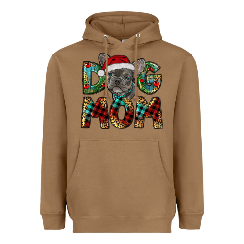 Christmas French Bulldog Mom Heavyweight Hoodie by RanaPortraitStore | Teevron