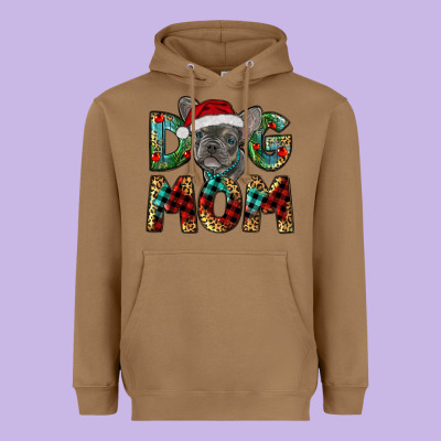 Heavyweight Hoodie Christmas French Bulldog Mom