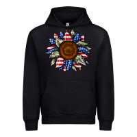 Black sunflower american flag Urban Hoodie - JahusDesignShop