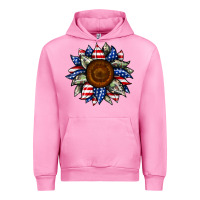 Fuchsia Pink sunflower american flag Urban Hoodie - JahusDesignShop