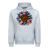 Heather Grey sunflower american flag Urban Hoodie - JahusDesignShop