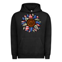 Pigment Black sunflower american flag Urban Hoodie - JahusDesignShop