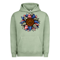 Pigment Oil Green sunflower american flag Urban Hoodie - JahusDesignShop