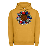 Pigment Peanut Butter sunflower american flag Urban Hoodie - JahusDesignShop