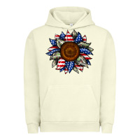 Pigment Pistachio sunflower american flag Urban Hoodie - JahusDesignShop