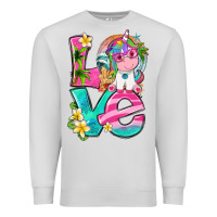 Dove Grey love summer unicorn Premium Sweatshirt - texasbilliewilder