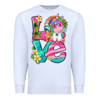White love summer unicorn Premium Sweatshirt - texasbilliewilder