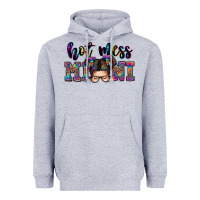 Heather Grey mess mini messy bun Heavyweight Hoodie - Zillion Design Studio