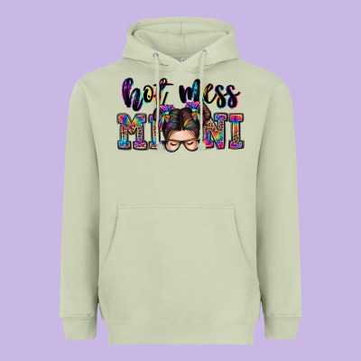 Mess Mini Messy Bun Heavyweight Hoodie Designed By Zillion Design Studio