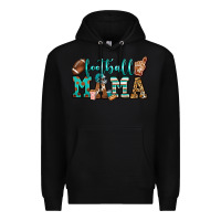 Black American football mama Premium Hoodie - Jasminsmagicworld
