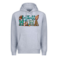 Heather Grey American football mama Premium Hoodie - Jasminsmagicworld
