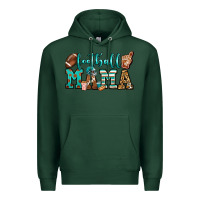 Sports Green American football mama Premium Hoodie - Jasminsmagicworld