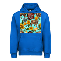 Cobalt farm seamless pattern Urban Hoodie - BundleAndBundleShop