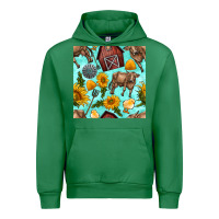 Emerald farm seamless pattern Urban Hoodie - BundleAndBundleShop