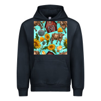 Navy farm seamless pattern Urban Hoodie - BundleAndBundleShop